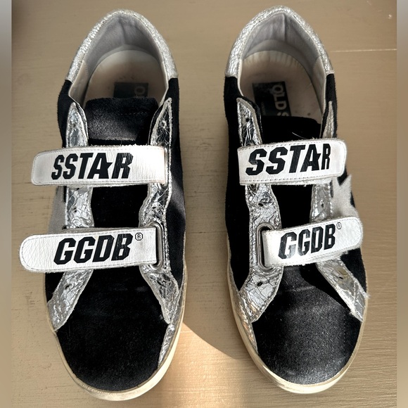 Golden Goose Black and Silver Velcro Sneakers, Sz. 8 (38) - Picture 11 of 11